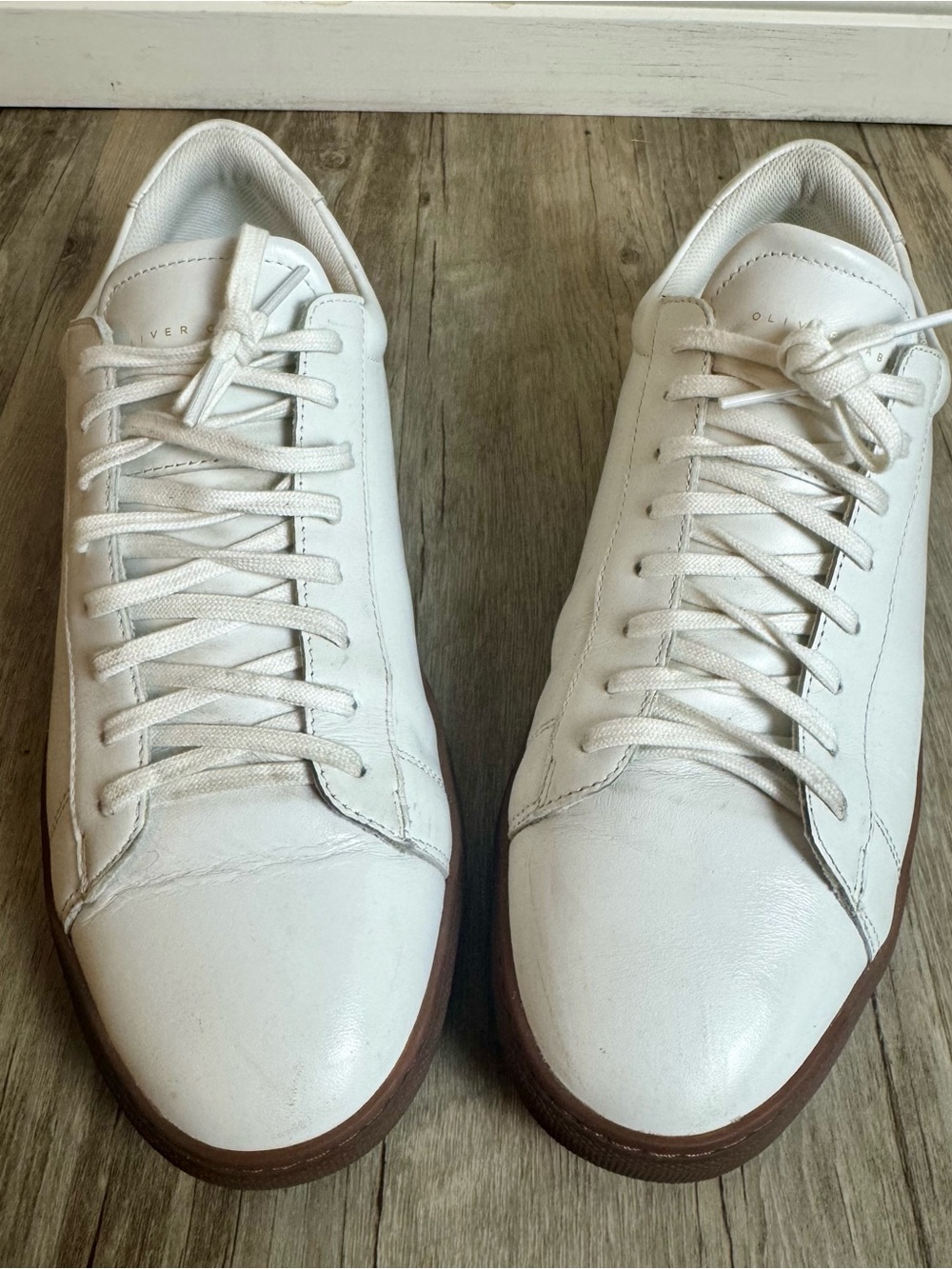 Oliver Cabell Low 1 White Leather Gum Sole Sneakers Mens 11 EU 44